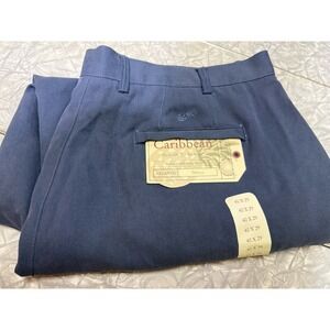 Caribbean Silk Trousers 100% Silk NWT Navy 40/29